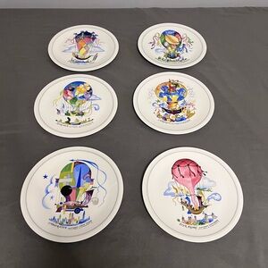 VTG Set Of 6 Villeroy & Boch Le Balloon Jean Mercier Salad/Dessert Plates 8”